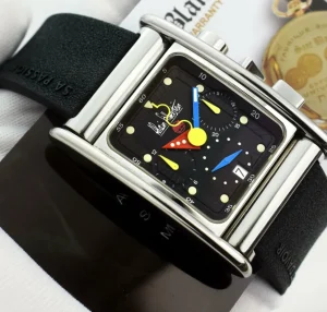 Men's Watches | Sant Blanc ALAIN SILBERSTEIN 48mm Stainless Steel Bolido Krono Black Dial Leather Straps Box & Card