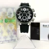 Men's Watches | Racing Professional Watches | Sant Blanc BERNARD RICHARD MANUFACTURE 44mm BRM Stainless Steel Chronograph V12 44 Black Rubber Strap Black Arabic Dial