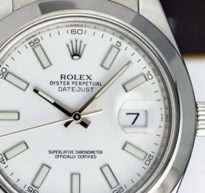 Men's Watches | President Dress Watches | Sant Blanc Mens 41mm Stainless Steel DateJust II White Index Dial Model 116300