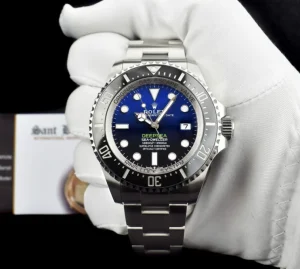 Deep Diving Professional Watches | Men's Watches | Sant Blanc 44mm Stainless Steel Deepsea SeaDweller D-Blue James Cameron Model 136660