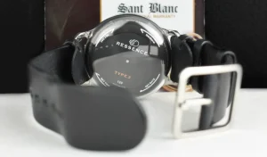 Men's Watches | Sant Blanc Ressence 44mm Titanium Type 3B Leather Strap Black Dial Box & Card