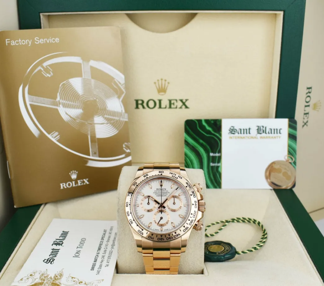 rolex__kt_rose_gold_dayto_0.webp Racing Professional Watches | Sant Blanc ROLEX 2019 18kt Rose Gold Daytona Ivory Index Box & Card Model 116505