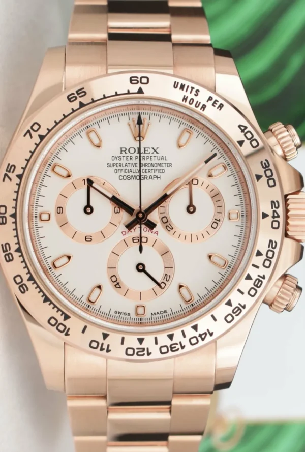 Racing Professional Watches | Sant Blanc ROLEX 2019 18kt Rose Gold Daytona Ivory Index Box & Card Model 116505