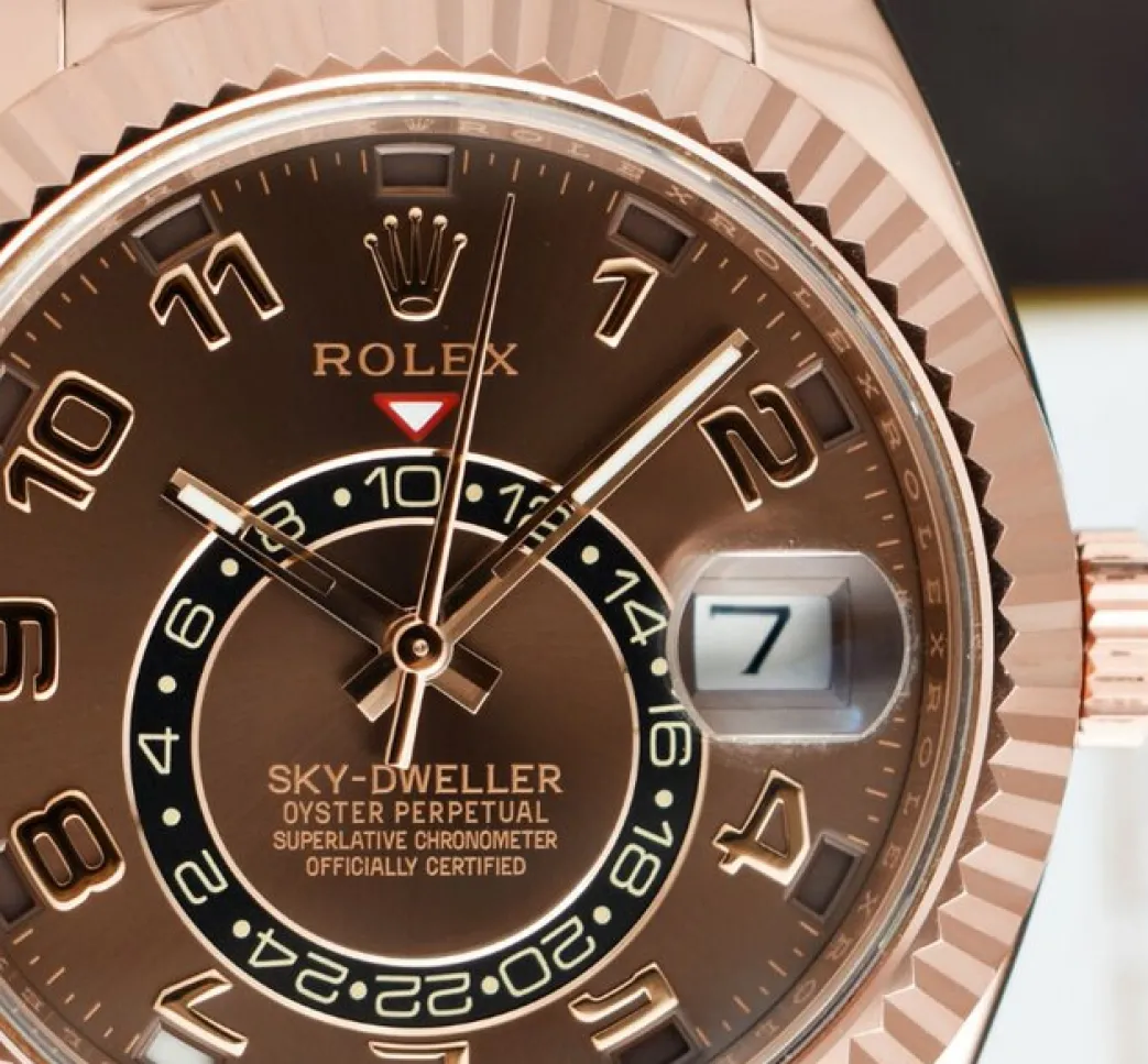 rolex__kt_rose_gold_sky_d_1.webp Pilots Classic Watches | Sant Blanc ROLEX - 18kt Rose Gold Sky Dweller Chocolate Box Model 326135