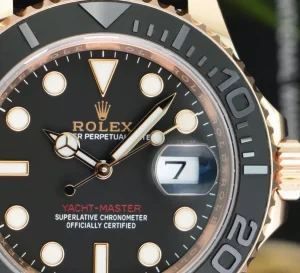 Yachting Professional Watches | Sports Watches | Sant Blanc ROLEX - 18kt RoseGold YachtMaster 40mm OysterFlex Rubber Strap Model 116655