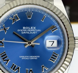 Men's Watches | Dress Watches | Sant Blanc ROLEX 2021 18kt White Gold & Stainless Steel DateJust 41 Jubilee Bracelet Blue Roman Dial Model 126334
