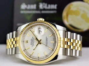 Dress Watches | Sant Blanc ROLEX - Men's 18kt Gold & SS DateJust 36 Silver Index Dial Jubilee Bracelet Model 116233