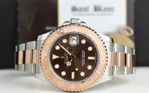 Yachting Professional Watches | Sports Watches | Sant Blanc ROLEX - 37mm MidSize 18kt Rose Gold & SS YACHTMASTER 37 Chocolate Model 268621