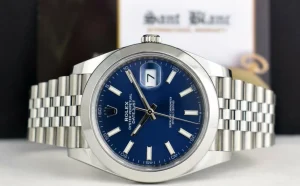 Men's Watches | Dress Watches | Sant Blanc ROLEX 2021 41mm Stainless Steel DateJust Blue Index Dial Model 126300