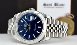 Men's Watches | Dress Watches | Sant Blanc ROLEX 2021 41mm Stainless Steel DateJust Blue Index Dial Model 126300