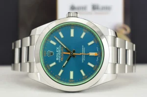 Scientists Professional Watches | Sant Blanc ROLEX 2020 40mm Stainless Steel Milgauss Blue Z Dial with Card Model 116400GV