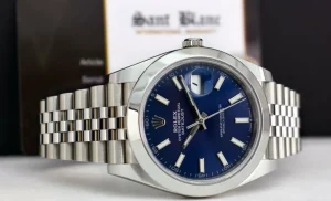 Men's Watches | Dress Watches | Sant Blanc ROLEX 2021 41mm Stainless Steel DateJust Blue Index Dial Model 126300