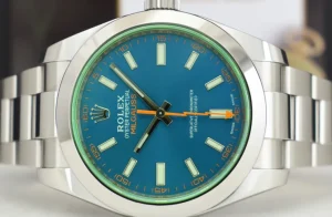 Scientists Professional Watches | Sant Blanc ROLEX 2020 40mm Stainless Steel Milgauss Blue Z Dial with Card Model 116400GV