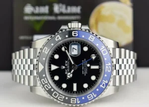 Men's Watches | Pilots Professional Watches | Sant Blanc ROLEX Stainless Steel GMT Master II Blue Black Bezel 