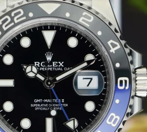 Men's Watches | Pilots Professional Watches | Sant Blanc ROLEX Stainless Steel GMT Master II Blue Black Bezel 