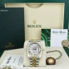 Dress Watches | Sant Blanc ROLEX 18kt Gold & Stainless Steel DateJust Mother of Pearl Roman Model 116233