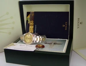 Dress Watches | Men's Watches | Sant Blanc ROLEX 18kt Gold & Stainless Steel DateJust Champagne Roman Dial Model 16203