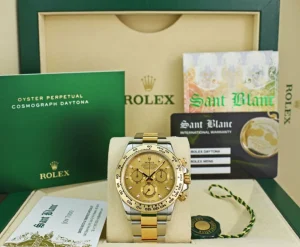 Sports Watches | Men's Watches | Sant Blanc ROLEX 18kt Gold & Stainless Steel Daytona Champagne Index Dial Model 116503