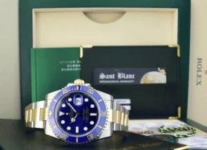 Diving Professional Watches | Men's Watches | Sant Blanc ROLEX 18kt Gold & Stainless Steel Submariner Blue Model 116613 LB