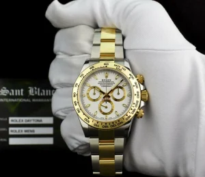 Men's Watches | Racing Professional Watches | Sant Blanc ROLEX 18kt Gold & Stainless Steel Daytona White Index Dial Model 116503
