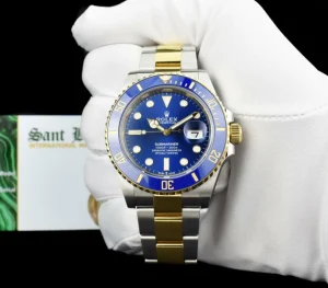 Diving Professional Watches | Sant Blanc ROLEX 18kt Gold & Stainless Steel Submariner 41 Blue Box/Books Model 126613LB