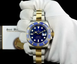 Diving Professional Watches | Men's Watches | Sant Blanc ROLEX 18kt Gold & Stainless Steel Submariner Sunburst Blue Dial Model 116613 LB