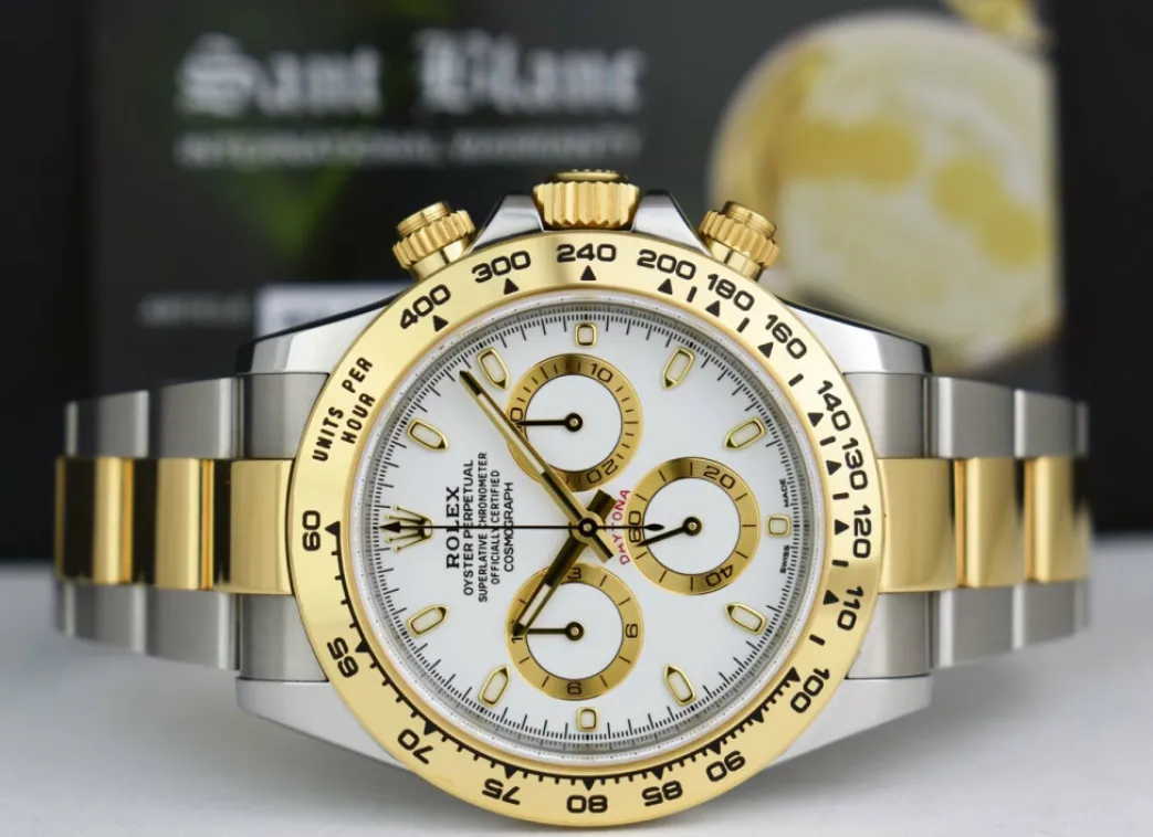 rolex_kt_gold__stainless__2-13.webp Men's Watches | Racing Professional Watches | Sant Blanc ROLEX 18kt Gold & Stainless Daytona White Index Model 116503