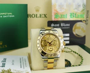 Sports Watches | Men's Watches | Sant Blanc ROLEX 18kt Gold & Stainless Steel Daytona Champagne Index Dial Model 116503