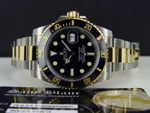 Diving Professional Watches | Men's Watches | Sant Blanc ROLEX 18kt Gold & Stainless Submariner Black Ceramic Model 116613LB