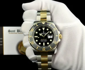 Men's Watches | Deep Diving Professional Watches | Sant Blanc ROLEX 18kt Gold & Stainless Steel Sea Dweller Black Dial Model 126603