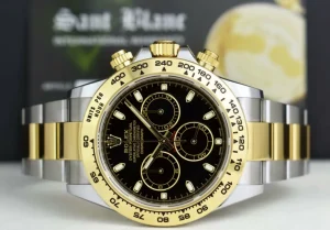 Sports Watches | Men's Watches | Sant Blanc ROLEX 18kt Gold & Stainless Steel Daytona Black Index Dial Model 116503