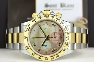 Sports Watches | Men's Watches | Sant Blanc ROLEX 18kt Gold & Stainless Steel Daytona Tahitian Mother of Pearl Roman Model 116503