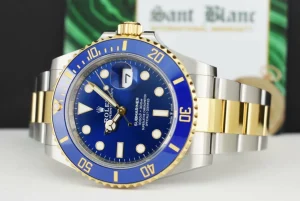 Diving Professional Watches | Sant Blanc ROLEX 18kt Gold & Stainless Steel Submariner 41 Blue Box/Books Model 126613LB