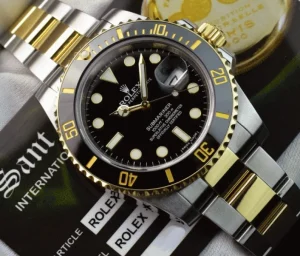 Diving Professional Watches | Men's Watches | Sant Blanc ROLEX 18kt Gold & Stainless Submariner Black Ceramic Model 116613