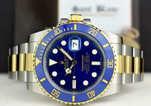 Diving Professional Watches | Men's Watches | Sant Blanc ROLEX 18kt Gold & Stainless Steel Submariner Sunburst Blue Dial Model 116613 LB