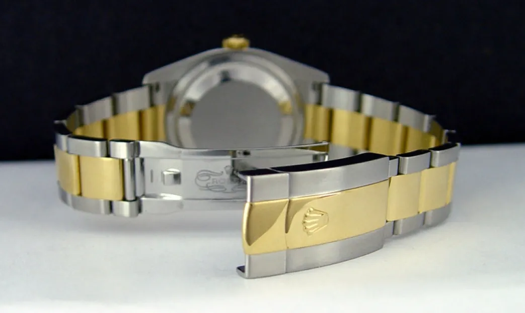 rolex_kt_gold__stainless__4-13.webp Men's Watches | Dress Watches | Sant Blanc ROLEX 18kt Gold & Stainless Steel 36mm DateJust Silver Diamond Model 116233