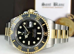 Deep Diving Professional Watches | Men's Watches | Sant Blanc Rolex 18kt Gold & Stainless Sea Dweller Black Dial Model 126603