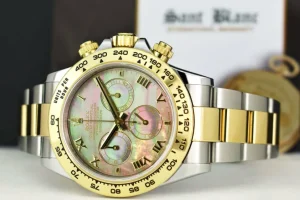 Sports Watches | Men's Watches | Sant Blanc ROLEX 18kt Gold & Stainless Steel Daytona Tahitian Mother of Pearl Roman Model 116503