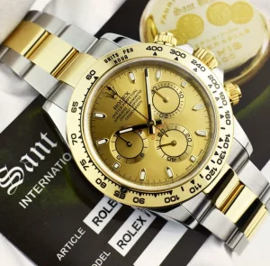 Sports Watches | Men's Watches | Sant Blanc ROLEX 18kt Gold & Stainless Steel Daytona Champagne Index Dial Model 116503