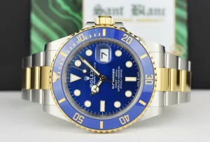 Diving Professional Watches | Sant Blanc ROLEX 18kt Gold & Stainless Steel Submariner 41 Blue Box/Books Model 126613LB