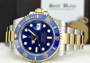 Diving Professional Watches | Men's Watches | Sant Blanc ROLEX 18kt Gold & Stainless Steel Submariner Sunburst Blue Dial Model 116613 LB