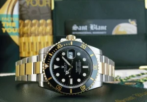 Diving Professional Watches | Men's Watches | Sant Blanc ROLEX 18kt Gold & Stainless Submariner Black Ceramic Model 116613