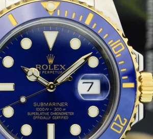 Diving Professional Watches | Men's Watches | Sant Blanc ROLEX 18kt Gold & Stainless Steel Submariner Blue Model 116613 LB