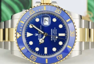 Yachting Professional Watches | Sant Blanc ROLEX 18kt Gold & Stainless Steel Submariner 41 Blue Dial with Card Model 126613 LB