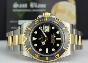Diving Professional Watches | Sports Watches | Sant Blanc ROLEX 18kt Gold & Stainless Steel Submariner Black DIAMOND Dial Model 116613