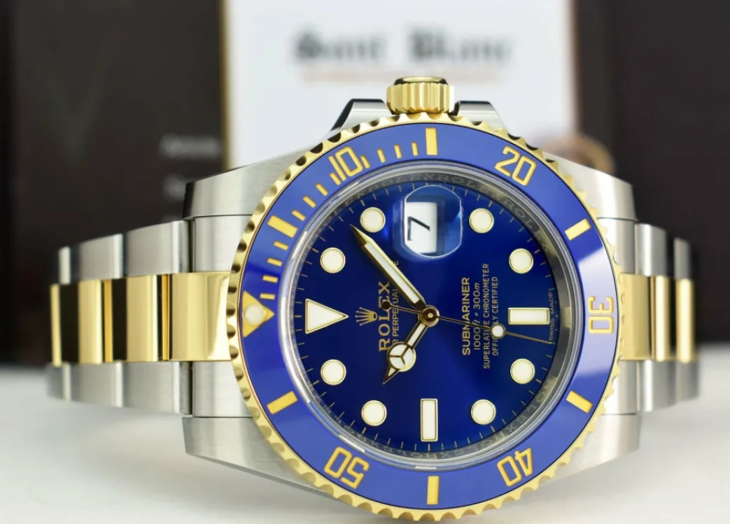 rolex_kt_gold__stainless__6-32.webp Diving Professional Watches | Sports Watches | Sant Blanc ROLEX 18kt Gold & Stainless Steel Submariner Blue Dial Model 116613LB