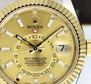 Pilots Classic Watches | Men's Watches | Sant Blanc ROLEX 18kt Gold & Stainless Steel Sky Dweller Champagne Index Dial Model 326933