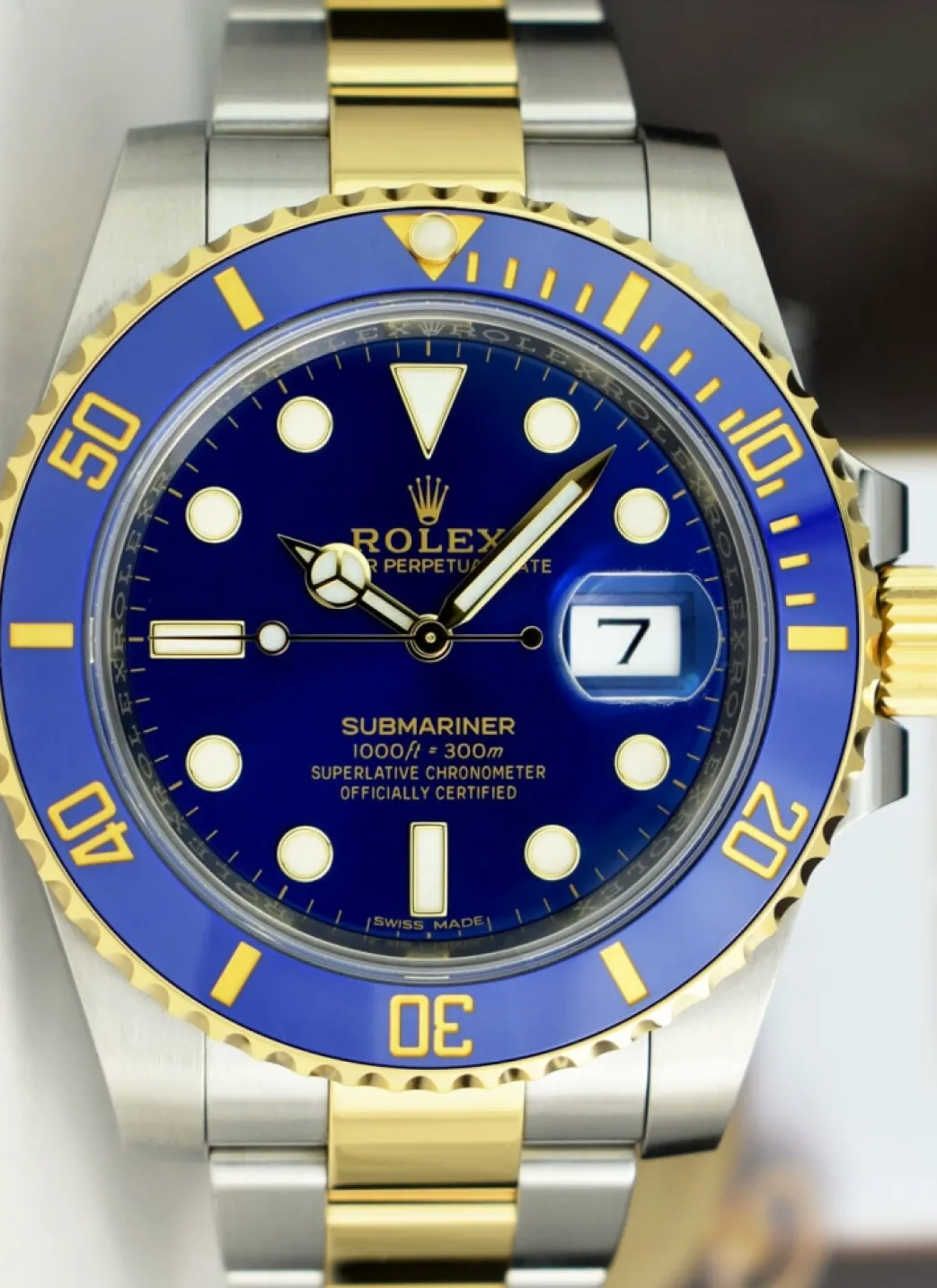 rolex_kt_gold__stainless__7-31.webp Diving Professional Watches | Sports Watches | Sant Blanc ROLEX 18kt Gold & Stainless Steel Submariner Blue Dial Model 116613LB