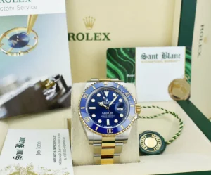 Yachting Professional Watches | Sant Blanc ROLEX 18kt Gold & Stainless Steel Submariner 41 Blue Dial with Card Model 126613 LB