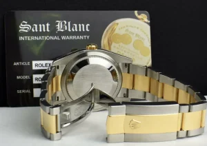 Men's Watches | Dress Watches | Sant Blanc ROLEX 18kt Gold & Stainless Steel DateJust Silver Index Dial Oyster Bracelet Model 116233